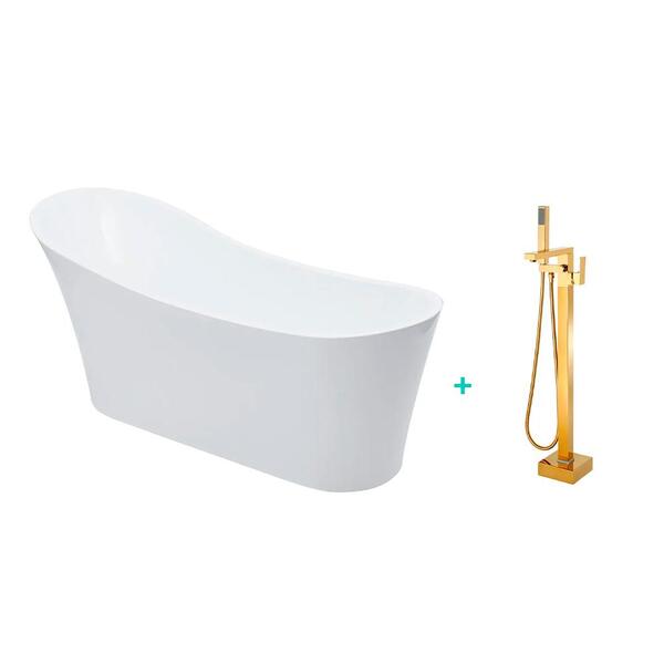 Kit Banheira de Imersão Acrílico 165 cm Azurita e Misturador