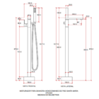 Kit Banheira de Imersão Acrílico 170 cm Rubi  e Misturador de