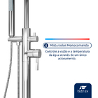 Kit Banheira de Imersão Freestanding NAB0003 + Torneira Mistu