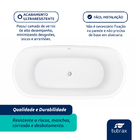 Kit Banheira de Imersão Freestanding NAB0003 + Torneira Mistu