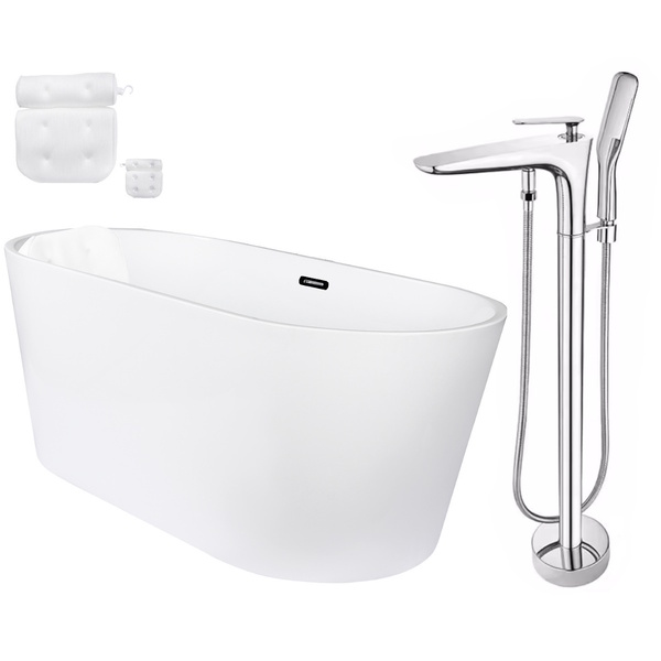 Kit Banheira Freestanding Venezza 1.50m C/misturador Cromado