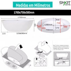 Kit Banheira Imersão Freestanding Luxo 1.70m C/mist Cromado