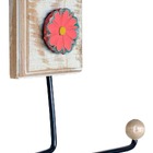 Kit Banheiro 3 Toalheiros 1 Porta Papel Higiênico Flor Branca