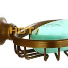 Kit Banheiro 5 Peças Bronze C/ Porcelana Conjunto Acessórios