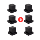 Kit Banheiro 6 Acabamentos Quadrado Preto Fosco Padrão Deca