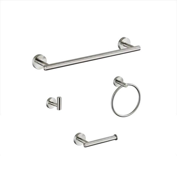 Kit Banheiro Acessórios 4 Peças Inox Escovado