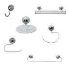Kit Banheiro Acessórios Branco Certa 6 Peças Metal