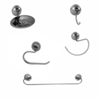 Kit Banheiro Acessórios De Metal E Abs Cromado Certa 5 Peças