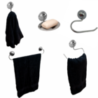 Kit Banheiro Acessórios De Metal E Abs Cromado Certa 5 Peças