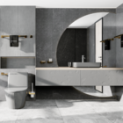 Kit Banheiro Acessórios Dourado Brilhante 4 Peças Aço Inox