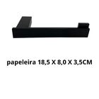 Kit Banheiro Acessórios Preto Aço Inox Luxo 5 Peças Metal Mon