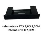 Kit Banheiro Acessórios Preto Aço Inox Luxo 5 Peças Metal Mon