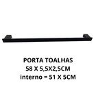 Kit Banheiro Acessórios Preto Aço Inox Luxo 5 Peças Metal Mon