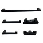 Kit Banheiro Acessórios Preto Aço Inox Luxo 5 Peças Metal Mon