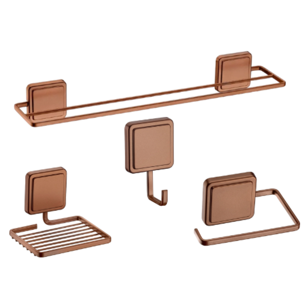 Kit Banheiro Adesivo Cobre Future 4 Pçs