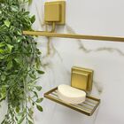 Kit Banheiro Adesivo Dourado Fosco Arthi 3 Peças