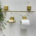 Kit Banheiro Adesivo Dourado Fosco Arthi 3 Peças