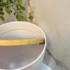 Kit Banheiro Bancada Branco Bambu Plasvale 6 Peças