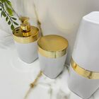 Kit Banheiro Bancada Branco Dourado 3pçs Future