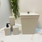 Kit Banheiro Bancada C/ Lixeira Stolf Areia 4 Pçs