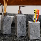 Kit Banheiro Bancada Lavabo Luxo Em Pedra Sabão N01 Prata