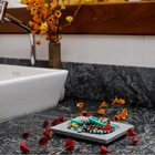 Kit Banheiro Bancada Lavabo Luxo Em Pedra Sabão N02 Rosê