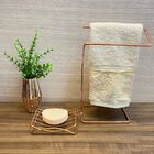 Kit Banheiro Bancada P Toalha Saboneteira Vaso Planta 4pçs