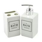 Kit Banheiro Bath De Porcelana 2 Peças 330ml - Mai Home Branco