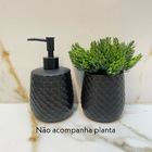 Kit Banheiro Cerâmica Preto Fosco Dolce Home 2pçs