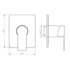 Kit Banheiro Chuveiro gás solar 20x20 Slim De Parede Acabamen