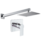 Kit Banheiro Chuveiro gás solar 20x20 Slim De Parede Acabamen