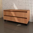 Kit Banheiro Com Cuba Inclusa Gabinete E Balcão Móvel  Amêndoa