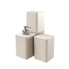 Kit Banheiro Com Porta Algodão Escovas E Sabonete Líquido - S