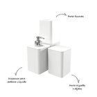 Kit Banheiro Com Porta Algodão Escovas E Sabonete Líquido - S