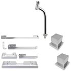 Kit Banheiro Completa Torneira + Porta Toalha 6 + 2 Registros