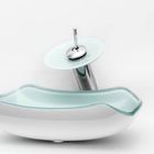 Kit Banheiro Cuba De Vidro Abaulada + Torneira Cascata + Válv