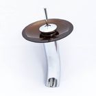 Kit Banheiro Cuba De Vidro Abaulada + Torneira Cascata + Válv