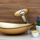 Kit Banheiro Cuba De Vidro Oval + Torneira Cascata + Válvula