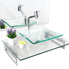 Kit Banheiro Cuba De Vidro Quadrada Rt 34 + Torneira Link + V