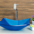 Kit Banheiro Cuba De Vidro Retangular + Torneira Link + Válvu