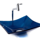 Kit Banheiro Cuba De Vidro Retangular + Torneira Link + Válvu