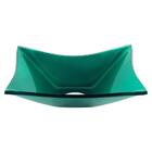 Kit Banheiro Cuba De Vidro Retangular Verde + Torneira Link