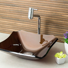 Kit Banheiro Cuba De Vidro Retrô 33 Cm + Torneira Link + Válv