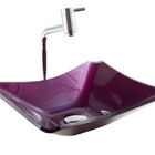 Kit Banheiro Cuba De Vidro Retrô 38 Cm + Torneira Link + Válv