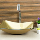 Kit Banheiro Cuba De Vidro Retrô 38 Cm + Torneira Link + Válv