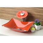 Kit Banheiro Cuba Laranja + Torneira Cascata + Válvula Click