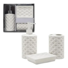 Kit Banheiro Decorado Lavabo Moderno Saboneteira Porcelana Br