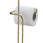 Kit Banheiro Dourado Future Porta Papel Higiênico Chao Porta
