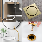 Kit Banheiro Dourado - Torneira, Válvula, Ralo E Engate 40cm