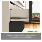 Kit Banheiro Gabinete Com Cuba E Espelheira 60cm Pietra Preto